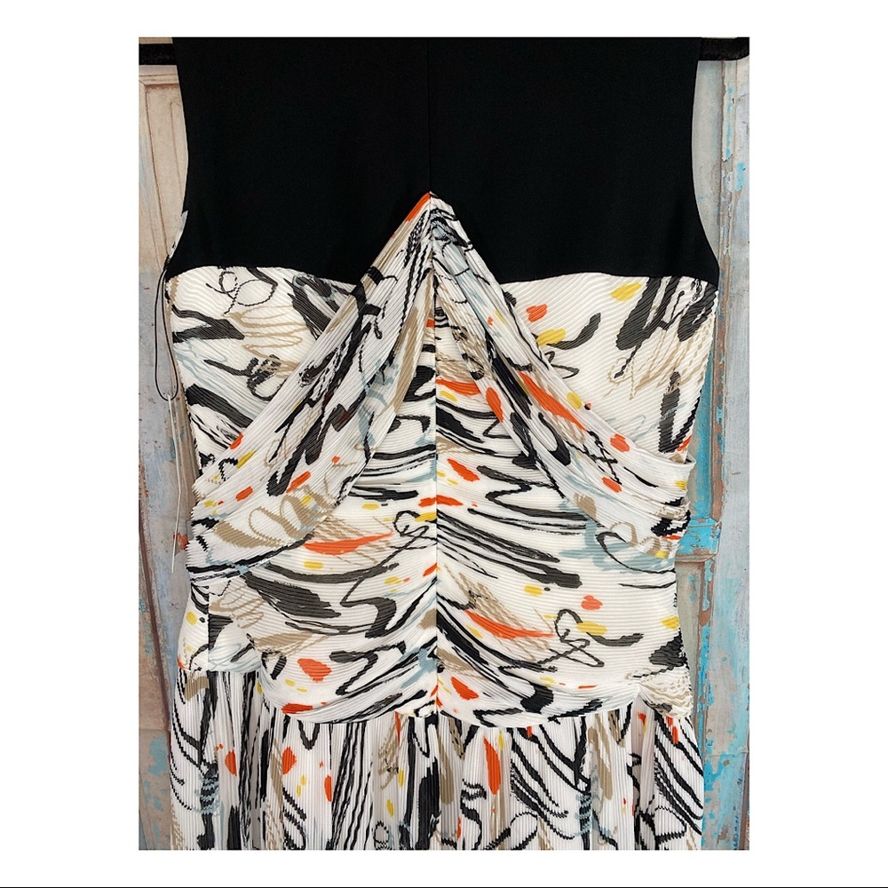 Adeam- NWT! Midi Combo Print Shoulder Detail Dress - Picture 11 of 16